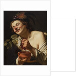 Smiling Young Man Squeezing Grapes, 1622 by Gerrit van Honthorst