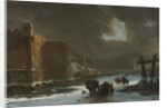 Frozen Moat Outside City Walls by Jan Asselyn