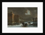 Frozen Moat Outside City Walls by Jan Asselyn
