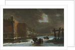 Frozen Moat Outside City Walls by Jan Asselyn