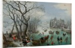 Winter Landscape with Skaters near a Castle, 1615 by Adriaen Pietersz. van de Venne