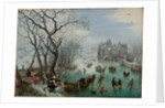 Winter Landscape with Skaters near a Castle, 1615 by Adriaen Pietersz. van de Venne