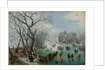 Winter Landscape with Skaters near a Castle, 1615 by Adriaen Pietersz. van de Venne