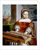 Young Woman playing a Clavichord by Jan van Sanders Hemessen