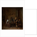 Peasants in an interior by Cornelis Schaeck