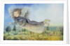 Flying Fairy Over Landscape by Wayne Anderson