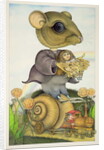 Mouse and Doll on a Snail Train by Wayne Anderson