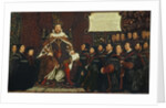 Henry VIII handing over a charter to Thomas Vicary, commemorating the joining of the Barbers and Surgeons Guilds, 1541 by Hans Holbein the Younger
