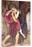 Two Figures in a Cave by John Roddam Spencer Stanhope