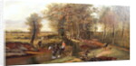 A Wooded River Landscape with Figures, Horse and Cart, 1692 by Jan Siberechts
