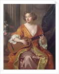 Portrait of Mrs Moll Davies, mistress of Charles II, flowers painted by Jean Baptiste Monnoyer by Peter Lely