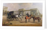 Mr. Massey Stanley with cabriolet and hacks at Hyde Park Corner, 1833 by John E. Ferneley