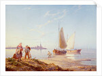 Fishing Boats off the Shore, 1887 by Pieter Cornelis Dommerson