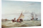 An East Indiaman and other Shipping off the Coast by Henry Redmore