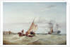 An East Indiaman and other Shipping off the Coast by Henry Redmore