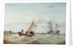 An East Indiaman and other Shipping off the Coast by Henry Redmore
