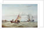 An East Indiaman and other Shipping off the Coast by Henry Redmore