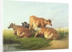 Cattle in a Landscape by Thomas Sidney Cooper