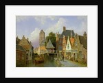 Canal Scene in Holland, 1898 by Pieter Christiaan Cornelis Dommelshuizen