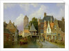 Canal Scene in Holland, 1898 by Pieter Christiaan Cornelis Dommelshuizen