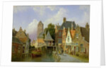 Canal Scene in Holland, 1898 by Pieter Christiaan Cornelis Dommelshuizen