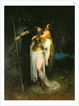 Wotan Bidding Farewell to Brunhilde, 1908 by Ferdinand Leeke