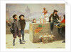 Young Pedlars on the Pont Des Arts, Paris by Paul Charles Chocarne-Moreau