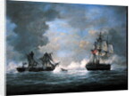 The action between U.S Frigate 'United States' and the British frigate 'Macedonian' off the Canary Islands on October 25th, 1812 by Richard Willis