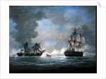 The action between U.S Frigate 'United States' and the British frigate 'Macedonian' off the Canary Islands on October 25th, 1812 by Richard Willis