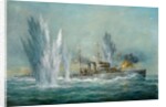 HMS Exeter engaging in the Graf Spree at the Battle of the River Plate, 2009 by Richard Willis