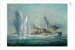 HMS Exeter engaging in the Graf Spree at the Battle of the River Plate, 2009 by Richard Willis