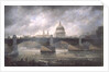 St. Paul's Cathedral from the Southwark Bank, Doggett Coat and Badge Race in Progress by Richard Willis