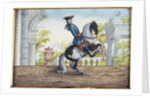 No. 41 A skewbald horse of the Spanish Riding School performing the 'Pesade' by Baron Reis d' Eisenberg