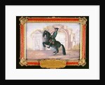 No. 42 'Agrable', a dark fawn horse of the Spanish Riding School performing a dressage movement called a 'Curvet' by Baron Reis d' Eisenberg