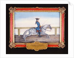 No. 29 A dappled grey horse of the Spanish Riding School performing a dressage movement by Baron Reis d' Eisenberg