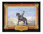 No. 54 A Danish chestnut bay horse of the Spanish Riding School performing a dressage movement by Baron Reis d' Eisenberg