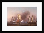 The Engagement between the Blast Sloop and two Spanish Privateers, 1745 by Samuel Scott