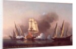 The Engagement between the Blast Sloop and two Spanish Privateers, 1745 by Samuel Scott