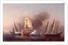 The Engagement between the Blast Sloop and two Spanish Privateers, 1745 by Samuel Scott