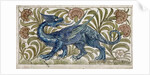 Dragon design for a tile by William De Morgan