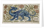 Dragon design for a tile by William De Morgan
