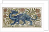 Dragon design for a tile by William De Morgan