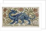 Dragon design for a tile by William De Morgan