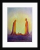 Mary and Joseph look with faith at the baby Jesus at his Nativity, 2001 by Elizabeth Wang