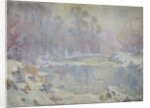 River Scene in Winter by Harry William Adams