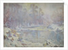 River Scene in Winter by Harry William Adams