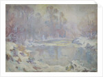 River Scene in Winter by Harry William Adams