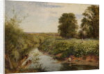 On the Teme at Worcester, 1855 by Benjamin Williams Leader