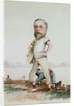 A Rowing Type, caricature of Edward VII 1880 by F.H. Manby