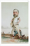 A Rowing Type, caricature of Edward VII 1880 by F.H. Manby